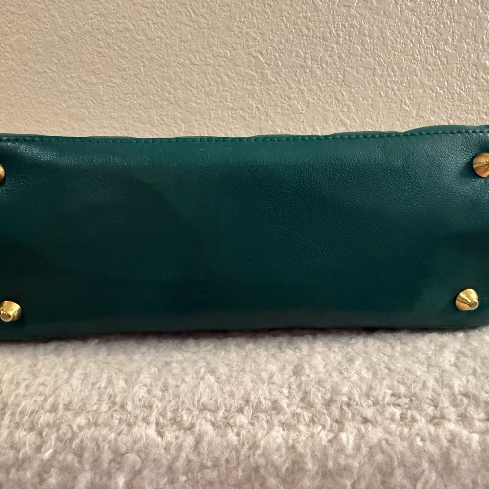 Givenchy Vintage Quilted Green Top-Handle Satchel with Gold Hardware - Picture 7 of 16